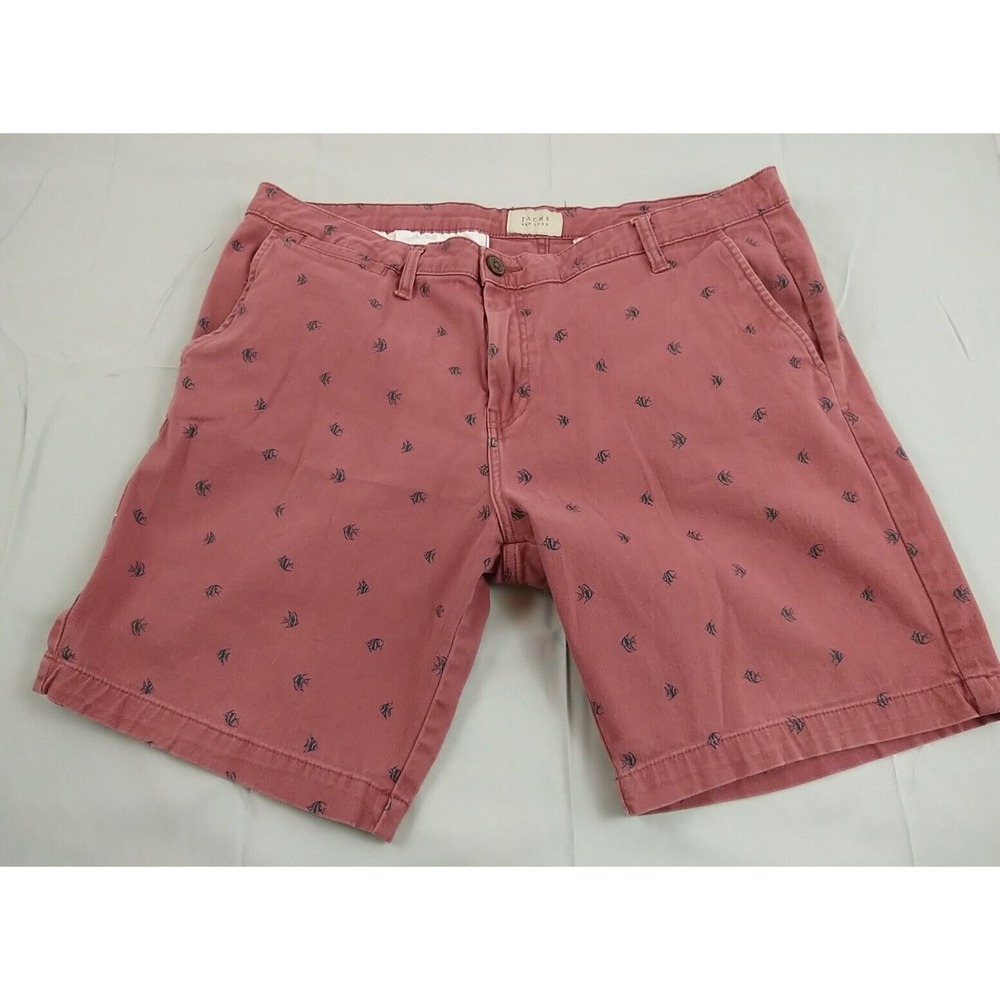 Jachs Bermuda Shorts Men 36 Salmon Bleecker Fit Preppy College Flat Front (746)